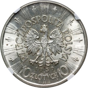 II RP, 10 zloty 1939, Varsovie, Józef Piłsudski