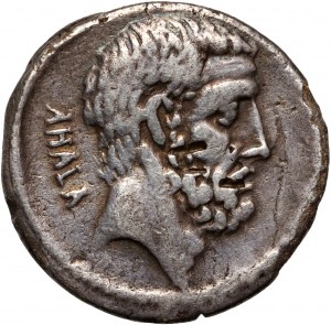 Repubblica Romana, M. Giunio Bruto 54 a.C., denario, Roma