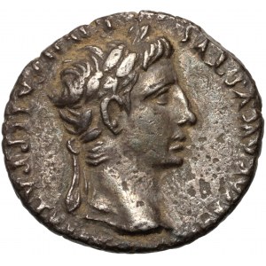 Impero romano, Ottaviano Augusto 27 a.C.-14 d.C., denario, Lione