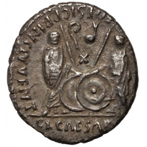 Rímska ríša, Octavianus Augustus 27 pred n. l. - 14 n. l., denár, Lyon