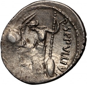 Římská republika, Gaius Julius Caesar, portrétní denár 44 př. n. l., Řím