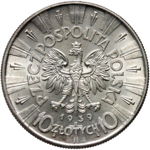 II RP, 10 zloty 1939, Varsovie, Józef Piłsudski