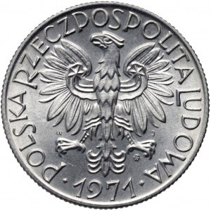 PRL, 5 złotych 1971, Rybak