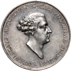 Stanislav August Poniatowski, korunovačná medaila z roku 1764