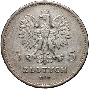 II RP, 5 zloty 1930, Varsovie, Nike