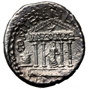 Římská říše, Octavianus Augustus 44-27 př. n. l., denár, polní mincovna