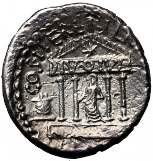 Empire romain, Octave Auguste 44-27 av. J.-C., denier, monnaie de campagne