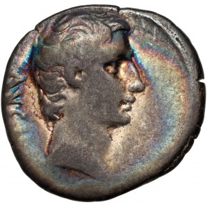 Římská říše, Octavian Augustus 27 př. n. l. - 14 n. l., denár, Pergamon