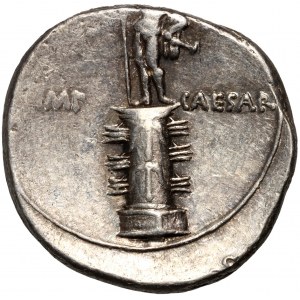 Impero romano, Ottaviano Augusto, denario 30-29 a.C., Roma(?)