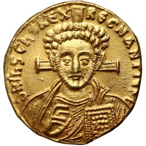 Byzancia, Justinián II. 705-711, solidus, Konštantínopol