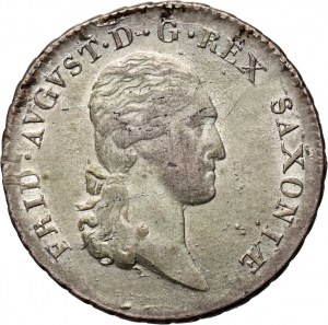 Nemecko, Sasko, Fridrich August I., 1/6 thaler 1809 SGH, Drážďany