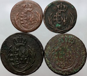 Ducato di Varsavia, Federico Augusto I, serie di monete 1811-1814 (4 pezzi)