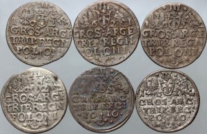 Sigismondo III Vasa, set di trojak del 1621-1624 (6 pezzi)