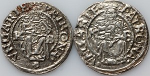 Ungheria, Ferdinando I, denario 1537 KB, denario 1547 KB, Kremnica (2 pezzi).