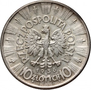 II RP, 10 zlotých 1936, Varšava, Józef Piłsudski