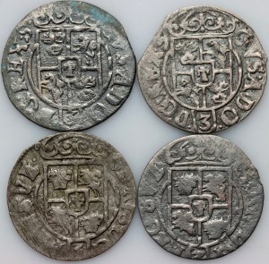 Occupation suédoise, Gustav II Adolf, ensemble de demi-traces datées de 1630-1634 (4 pièces)