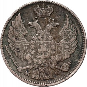 Russische Teilung, Nikolaus I., 15 Kopeken = 1 Zloty 1839 MW, Warschau