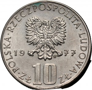 PRL, 10 zlotých 1977, Bolesław Prus, DESTRUKT