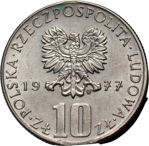 PRL, 10 zloty 1977, Boleslaw Prus, DESTRUKT