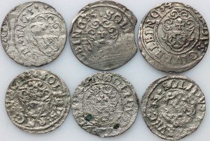 Occupation suédoise, Gustav II Adolphus, Christina Vasa, ensemble de shekels (6 pièces)