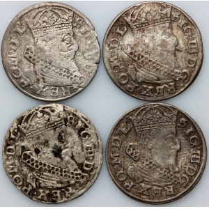 Sigismondo III Vasa, serie di penny datati 1626-1627, Vilnius (4 pezzi)