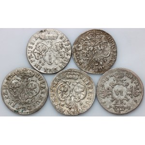 Germany, Prussia, set of 6 Groschen from 1682-1709 (5 pieces)