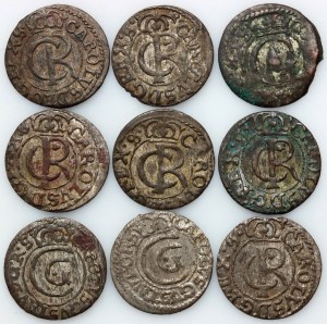 Swedish Occupation, set of shekels (9 pieces), Riga