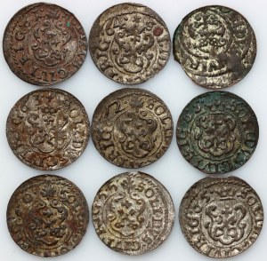 Swedish Occupation, set of shekels (9 pieces), Riga