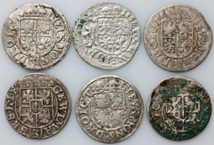 Prussia, serie di mezzi binari datati 1621-1626, (6 pezzi)