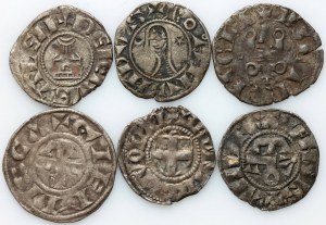 Europe, Middle Ages, denarius set, (6 pieces)