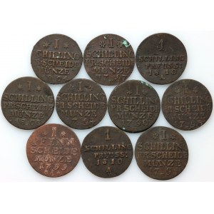 Germany, Prussia, Frederick William II, set of coins from 1790-1810 (10 pieces)