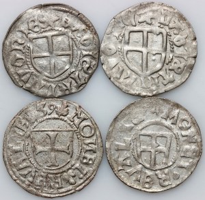 Liwonia, zestaw szelągów z lat 1480-1534, Reval (Tallinn) (4 sztuki)