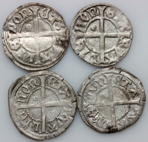 Livonie, ensemble de tessons datés de 1480-1483, Reval (Tallinn) (4 pièces)