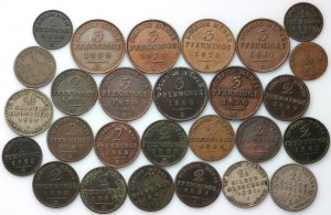 Německo, Prusko, sada mincí 1821-1871 (27 kusů)