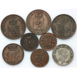 Germany, set of coins from 1845-1871 (8 pieces)