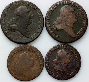 Prusy Południowe, Fryderyk Wilhelm II, zestaw monet z 1797 roku (4 sztuki)