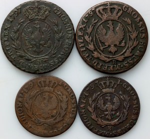 Prusy Południowe, Fryderyk Wilhelm II, zestaw monet z 1797 roku (4 sztuki)