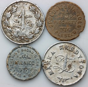 Military Cooperatives, set of tokens (4 pieces)