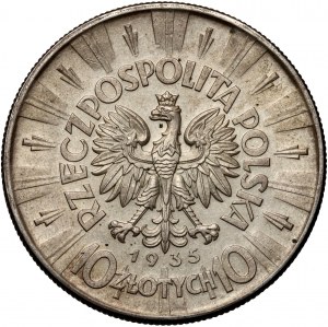 Second Polish Republic, 10 zlotys 1935, Warsaw, Józef Piłsudski