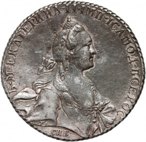 Russia, Caterina II, rublo 1768 СПБ CA, San Pietroburgo