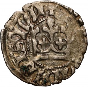 Władysław Jagiełło 1386-1434, mezzo penny, Cracovia, senza iscrizioni