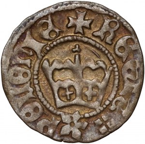 Jan Olbracht 1492-1501, półgrosz bez daty, Kraków, herb Poraj pod koroną