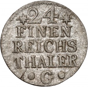 Německo, Prusko, Fridrich II, 1/24 tolaru 1753 G, Štětín