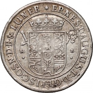 Germany, Brunswick-Luneburg, Ernst August, 2/3 Thaler 1691 HB