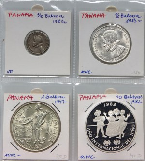 Panama, set of coins (4 pieces) from 1947-1983