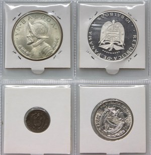 Panama, zestaw monet (4 sztuki) z lat 1947-1983