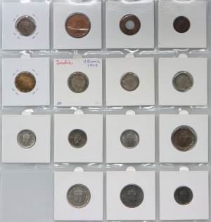 Indie Brytyjskie, Jerzy VI, zestaw monet (15 sztuk) z lat 1939-1947