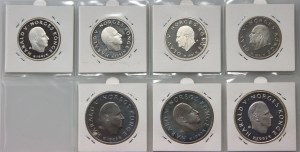 Norwegia, zestaw srebrnych monet okolicznościowych (7 sztuk) z lat 1991-1993