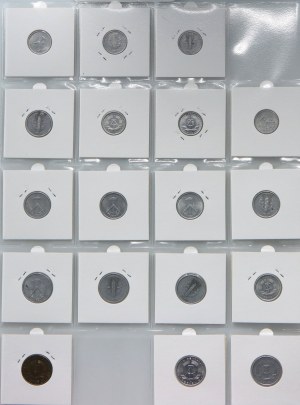 Germania, DDR, serie di monete (34 pezzi) 1949-1987
