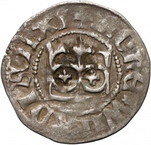 Władysław Jagiełło 1386-1434, demi-penny, Cracovie, pas d'inscriptions.